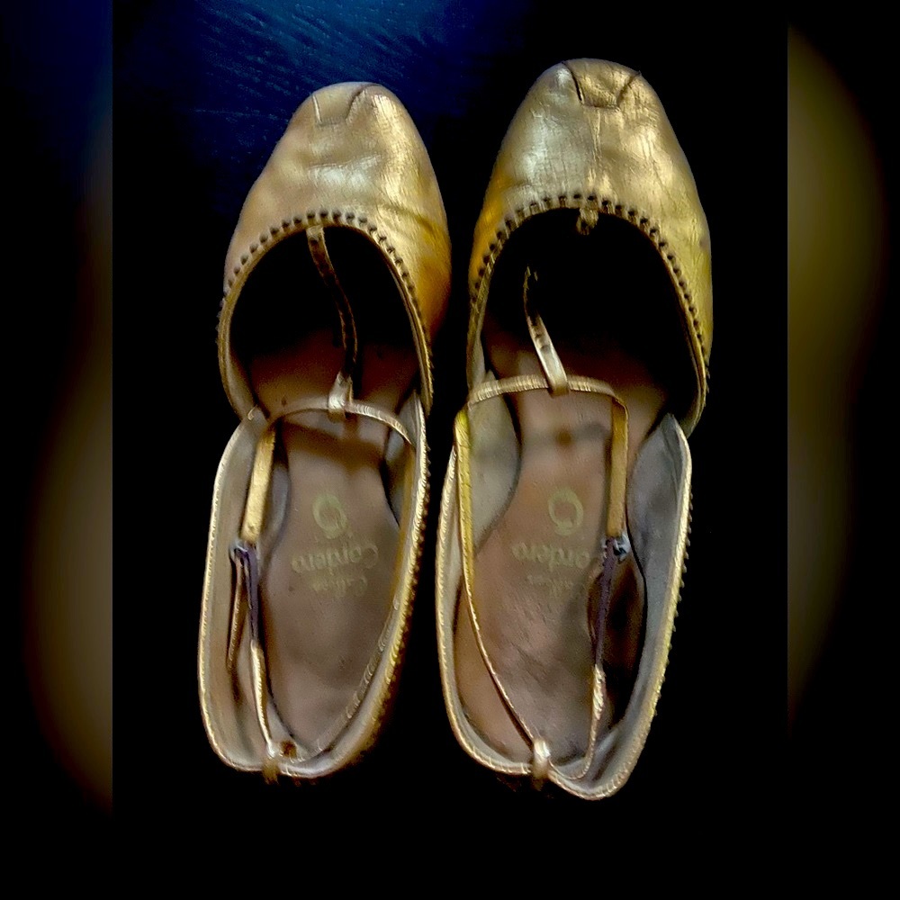 Gold Ballet Flats